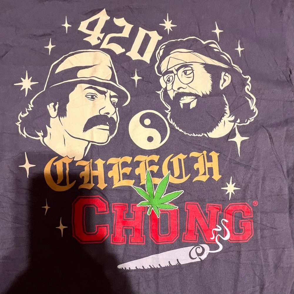 Cheech & Chong Medium T Shirt Mens Charcoal Excellent‎ 420 Graphic Stoner Comedy